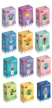 Load image into Gallery viewer, Set of 12 Botanical 3D Bouquet of Florist Flower Bricks and Potted Plants