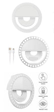 Load image into Gallery viewer, Smartphone LED Ring Light and Flexible Tripod Set - White
