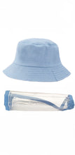 Load image into Gallery viewer, Kids Bucket Hat With Visor and Kiddies Face Shield - Light Blue