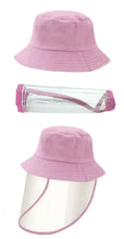 Load image into Gallery viewer, Set of 2 Kids Bucket Hats With Visors - Light Blue and Pink