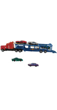 Load image into Gallery viewer, Vintage Die-Cast Truck Transporter and Cars Set - Red
