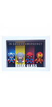 Load image into Gallery viewer, Superhero Avengers Themed Shadow Boxed Gift Frame